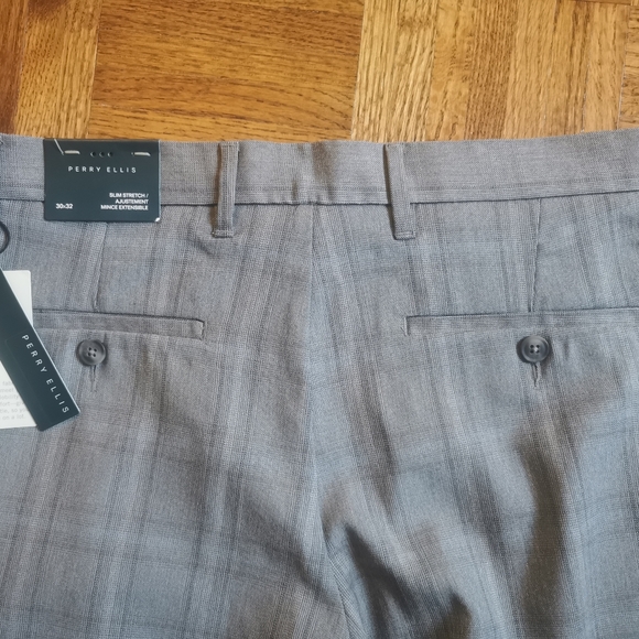 NWT Perry Ellis Grey Checkered Dress Pants - Picture 4 of 5